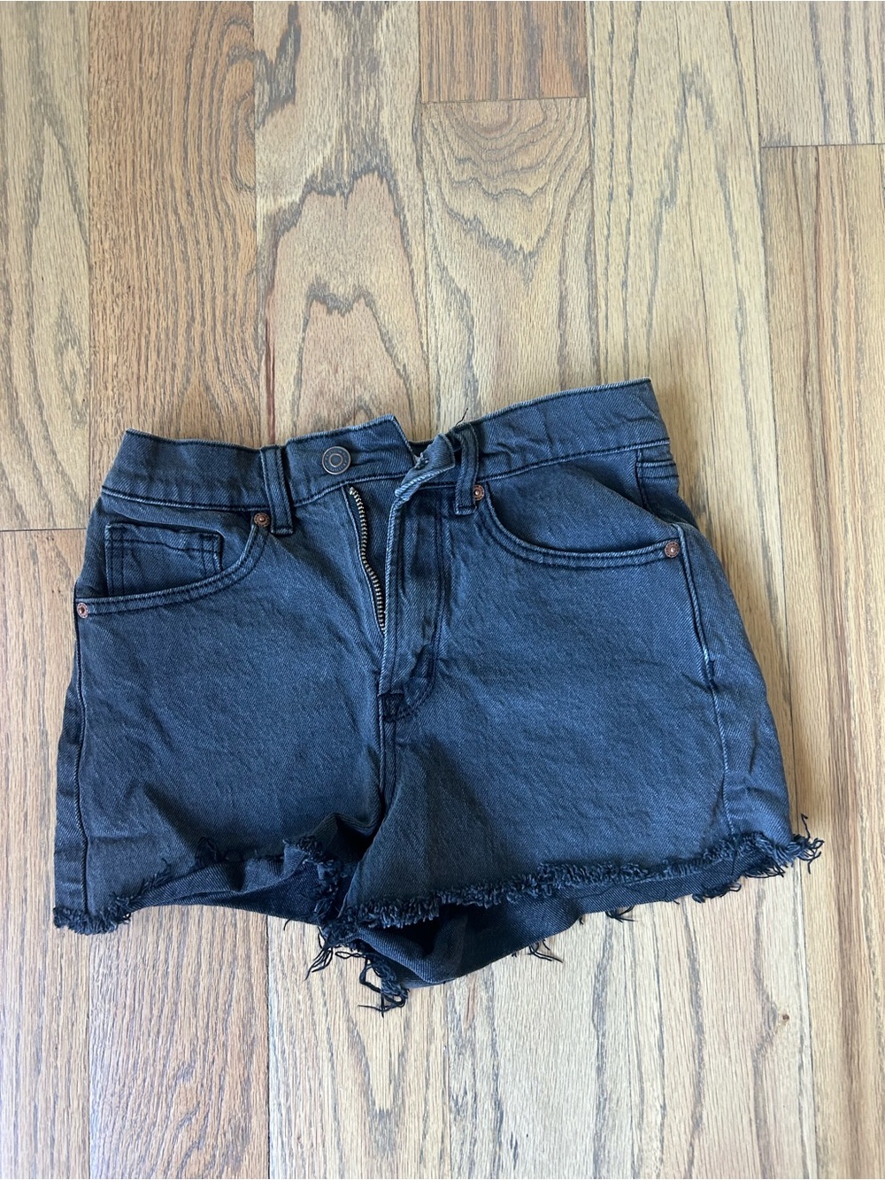 RSQ High-Rise Black Denim Cutoff Shorts